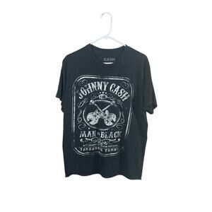 Johnny Cash Black Band Tee size L